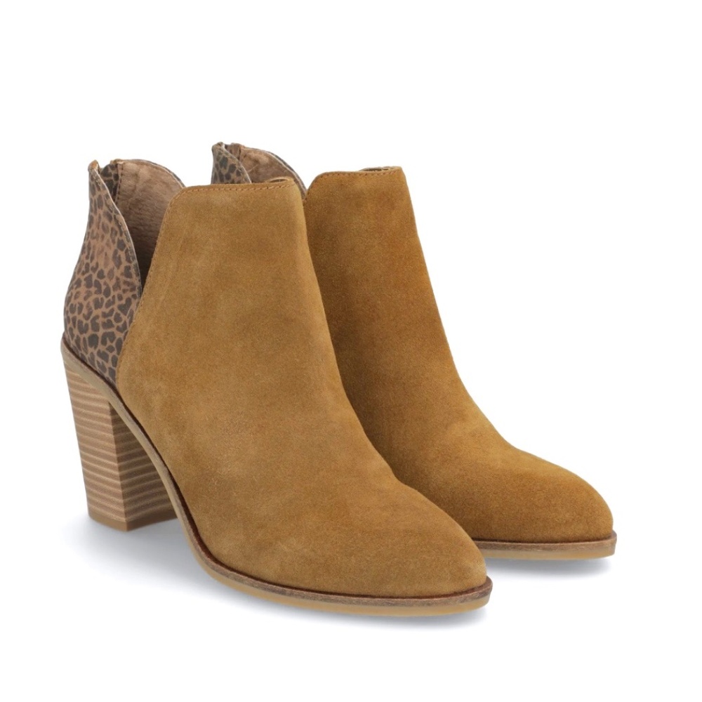 DV8 Shai Mixed Material Heeled Bootie